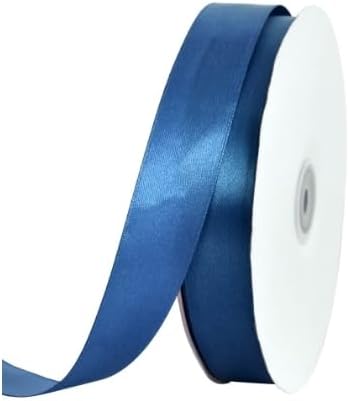 TONIFUL 1 Inch x 100yds Sky Blue Satin Ribbon, Thin Solid Color Satin Ribbon - Image 7