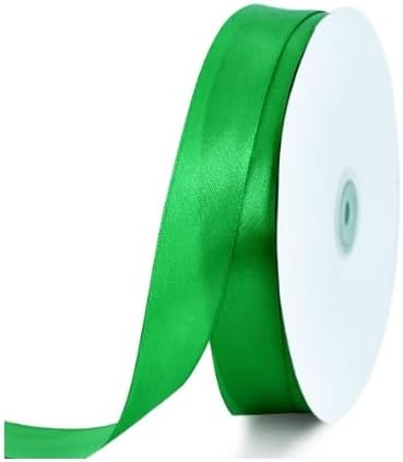 TONIFUL 1 Inch x 100yds Green Satin Ribbon, Thin Solid Color Satin Ribbon - Image 7