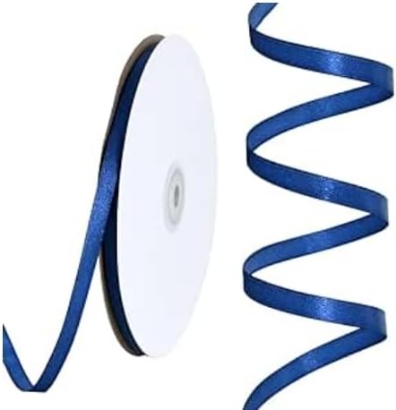 TONIFUL 1/4 Inch x 100yds Navy Blue Satin Ribbon, Thin Solid Color Satin Ribbon - Image 7