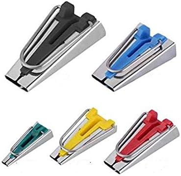 Set of 5 Size Fabric Bias Tape Maker Tools 6mm 12mm 18mm 25mm 50mm Fabric by Sew-link