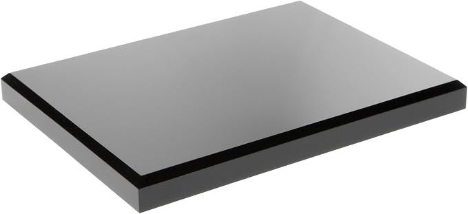 Plymor Black Acrylic Rectangular Beveled Display Base by Plymor
