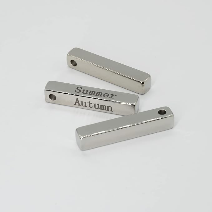 StayMax Rectangle Bar Engraving Blanks Stainless Steel Engraving Blank 10 Pack - Image 6