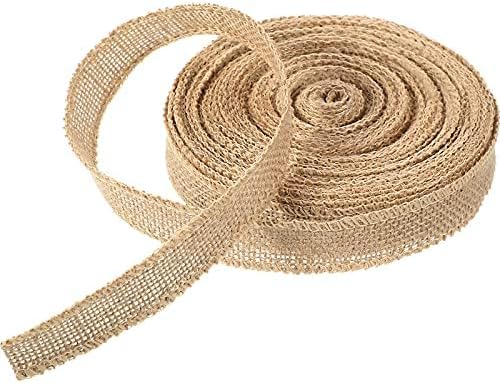 20 Yard 1 Inches Burlap Ribbon Wide Jute Ribbon Natural Burlap Fabric Roll - Image 7