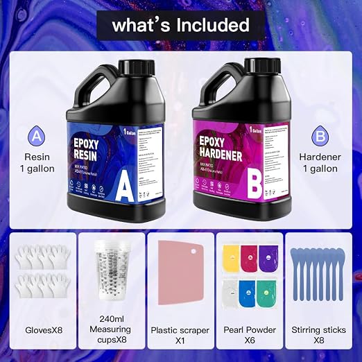 GRLELOU Epoxy Resin 2 Gallon Epoxy Resin Kit, Crystal Clear, No Yellowing - Image 7