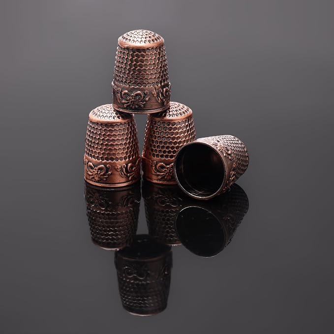 4Pack Thimbles for Hand Sewing, Sewing Thimble Hand-Working Sewing Thimble - Image 7