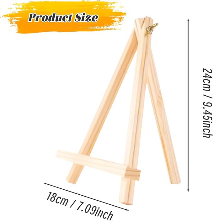 12 Pack Easel for Painting, 9 Inches Easel, Tabletop Painting Canvas Tall Wood - Image 7
