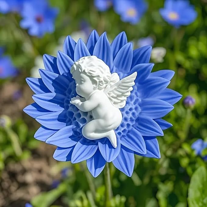JDH 2PCS Flower Candle Molds, Heart Rose Candle Mold, 3D Angel Baby in - Image 9
