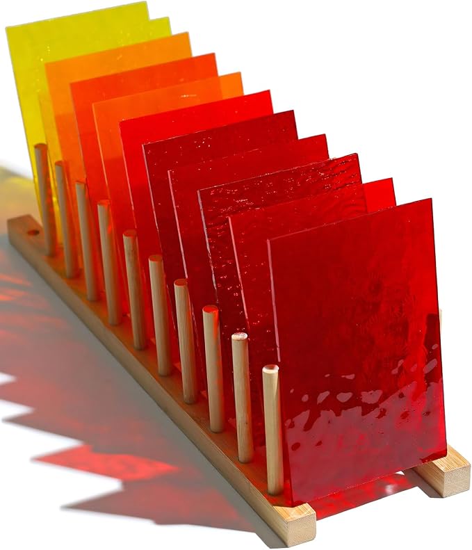 50 Transparent Stained Glass Sheets Bulk, Variety Colors Textured Cathedral Art - Image 9