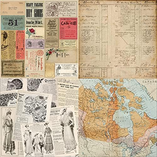 Scrapbook Paper Pad 6x6 Antique Maps Designs, Single-Sided Decoupage Sheets - Image 4