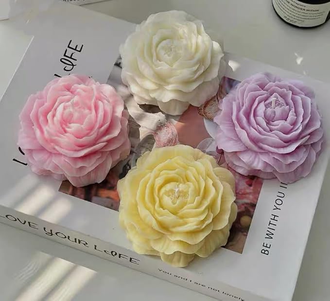 3D Peony Candle Mold 2Pack, Peony Molds - Image 9