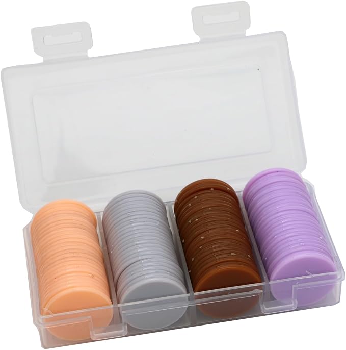 Set of 100 Opaque Plastic Learning Counters Mini Poker Chips Game Tokens - Image 2
