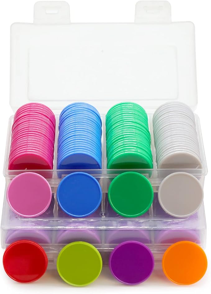 Set of 100 Opaque Plastic Learning Counters Mini Poker Chips Game Tokens - Image 6