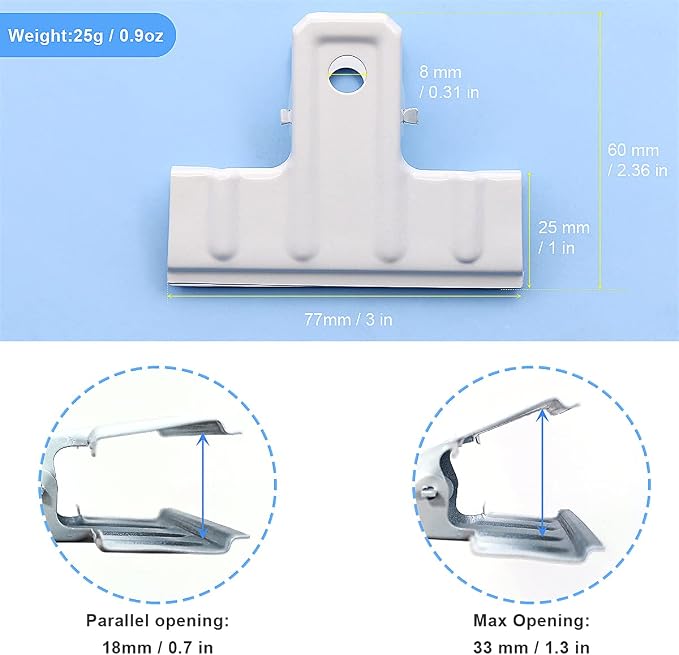 Coideal White Bull Clips Thickened - Image 7