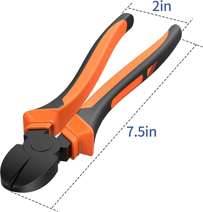 BOENFU Wire Cutters Electrical Heavy Duty CRV Steel, Comfort Grip Diagonal - Image 6