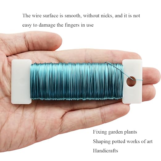 HAHIYO 26Gauge Blue Metal Floral Wire - Image 6