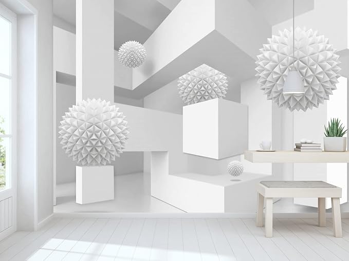 3D Wallpaper Abstract Tunnel Space Stereo Wall Mural Metal Ball Tapiz para Pared - Image 6