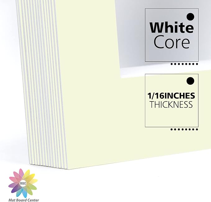 Mat Board Center, 11x14 for 8x10 Ivory Color Mats - Image 8