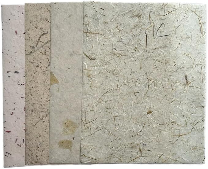 50 Sheets A4 Thin Natural Leaves Rice Straw Mulberry Paper Sheets Art Tissue - Image 9