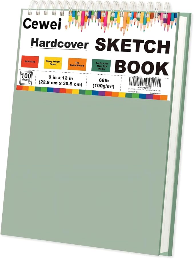 Sketch Pad 9x12 Inch, 1 Pack-100 Sheets Spiral Drawing Paper - Image 8