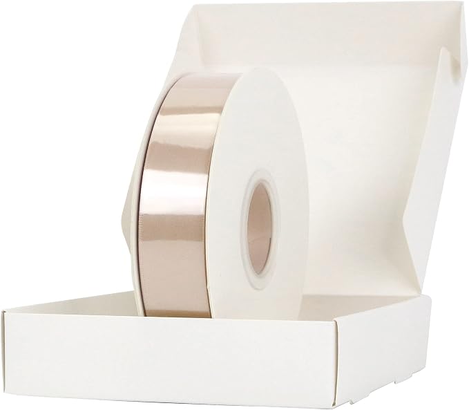 HUIHUANG Satin Ribbon 1 inch Vanilla Silk Satin Ribbon 50 Yards Double Face - Image 6