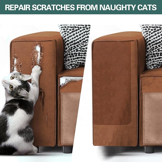 Azobur Couch Patch Repair Fabric, Microfiber Fabric, Self-Adhesive, - Image 6