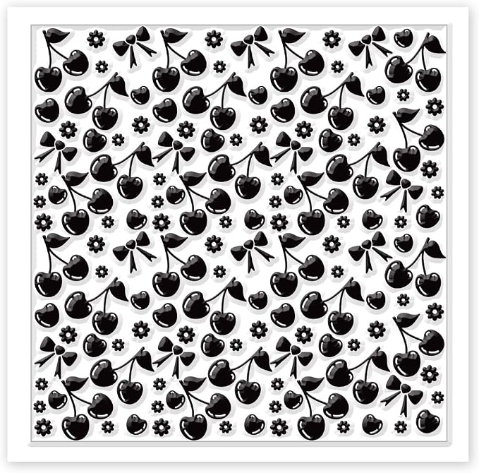 CHGCRAFT Cherry Polymer Clay Texture Sheets Flowers Bow Silicone Texture Stamp - Image 8