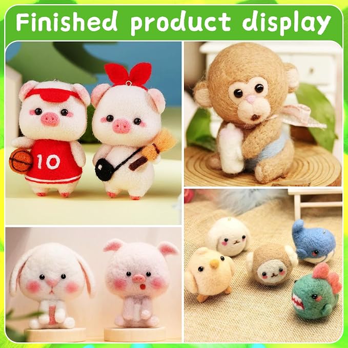 Mayboos Needle Felting Kit, 24 Colors Wool Roving Set, Needle Felting Kit - Image 7