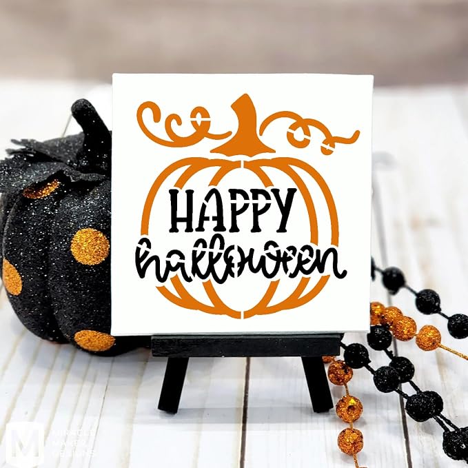 Halloween Stencils for Painting on Wood 3inch Reusable Pumpkin Ghost Face - Image 7