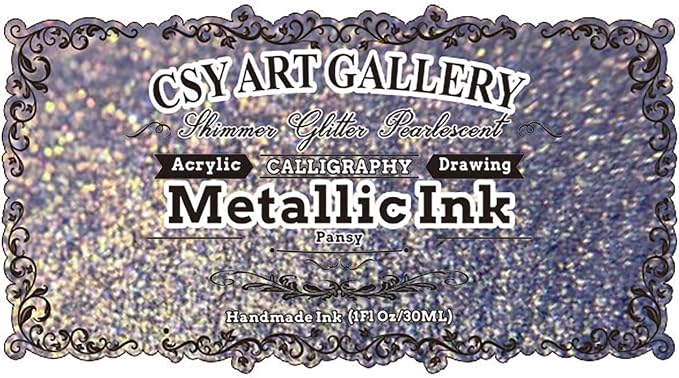 CSY Art Gallery Colorshift Acrylic Liquid Ink-Metallic Paint -Metal Calligraphy - Image 2