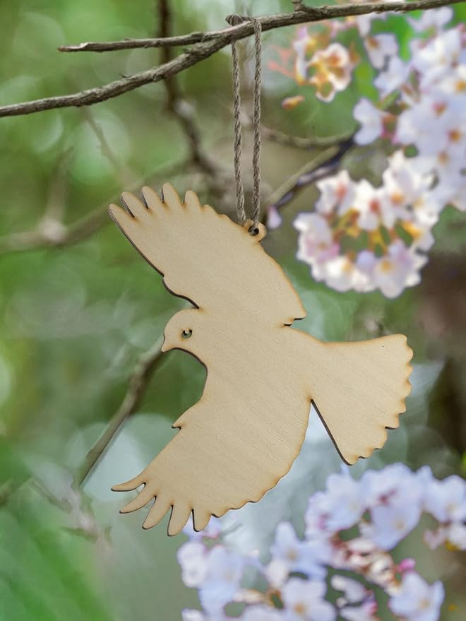 Summer-Ray 20 Wooden Flying Bird Laser Cutout DIY Craft Home Decoration Art - Image 5