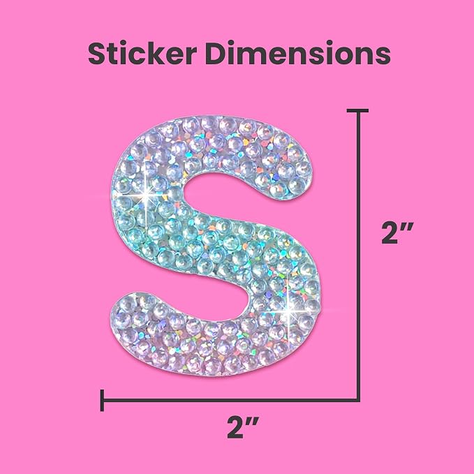 StickerBeans® Rhinestone Alphabet Letter Sticker S - Image 4