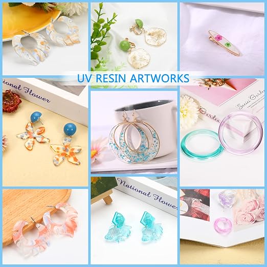 KISREL 400g UV Resin with Light, UV Headlamp 22 Beads 36W, Larger Size Light - Image 6