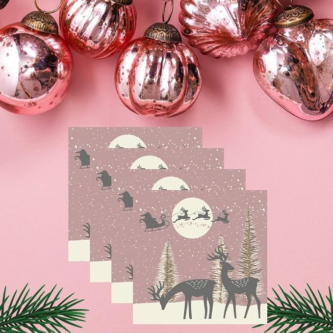 20-ct 13x13 Christmas Paper Decoupage Napkins, 3-Ply Servilletas Tissue Napkin - Image 6