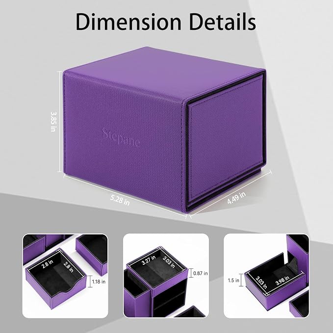 Dice Tower & Dice Tray Storage Box, 3 in 1 Dice Holder Case, Leather Magnetic - Image 6