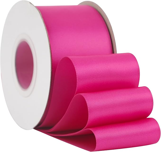 HUIHUANG Hot Pink Satin Ribbon - Image 7