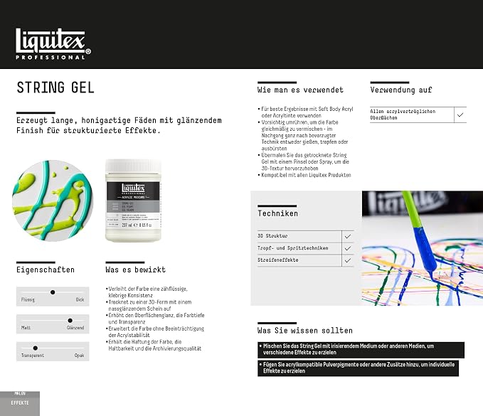 Liquitex Professional Effects Medium, String Gel - Image 8