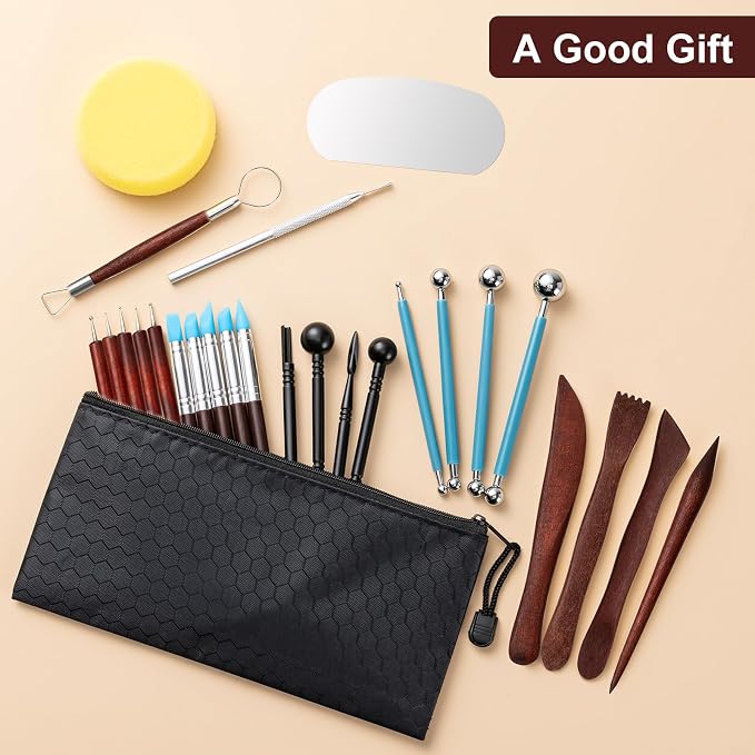 Amrules Clay Tools Kit, Practical Polymer Clay Sculpting Tools Kit, Air Dry - Image 7