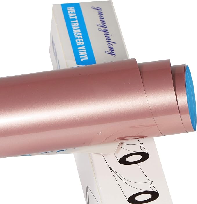 guangyintong Rose Gold Heat Transfer Vinyl Rolls, Machine Washable, Compatible - Image 8