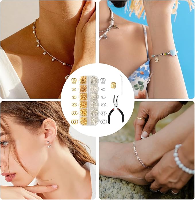1440 Pcs Jump Rings for Jewelry Making Kits, - Image 7
