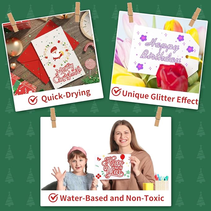 FUMILE 8 Colors Double Line Outline Markers, Glitter Marker - Image 8