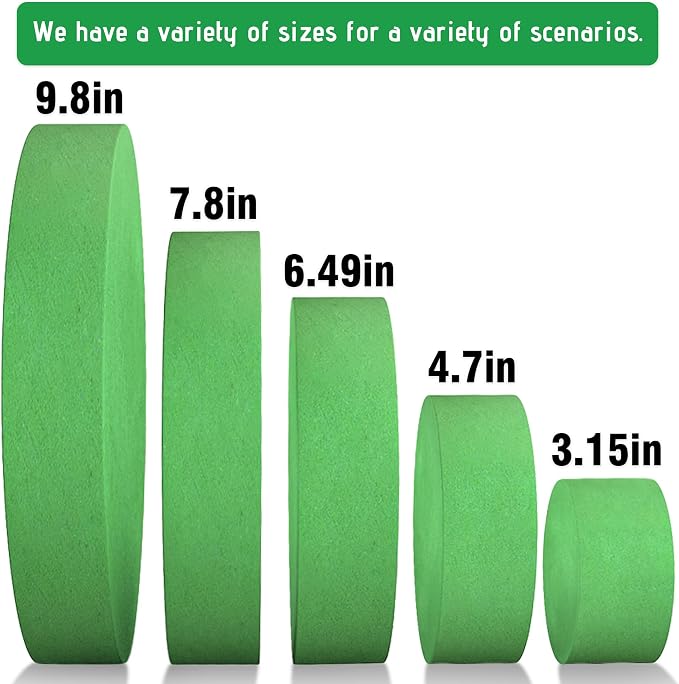 Max Shape 6Pcs Floral Foam Round Blocks, Large Wet and Dry Green Foam - Image 6