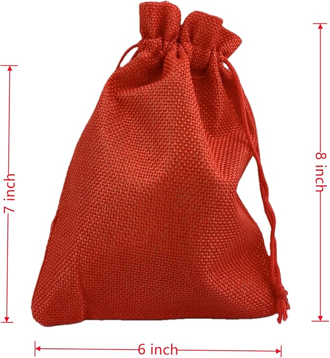 Palmhomee Pack of 25 Burlap Gift Bags - Image 3