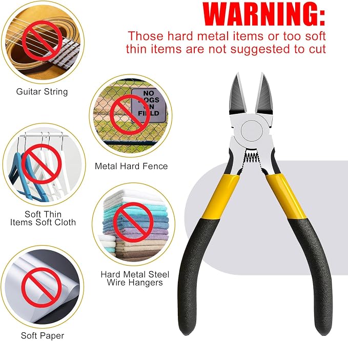 Lasnten Wire Cutters Precision Cutting Pliers Side Diagonal Cutters Small Wire - Image 7