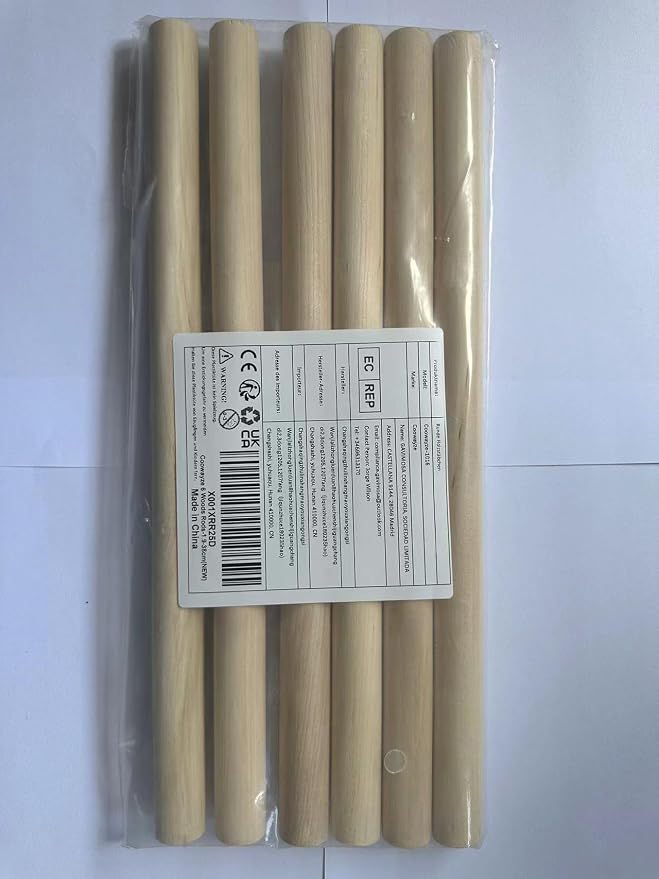 Wooden Dowel Rods Wood Dowels for Crafts, Unfinished Hardwood Sticks for Arts - Image 8