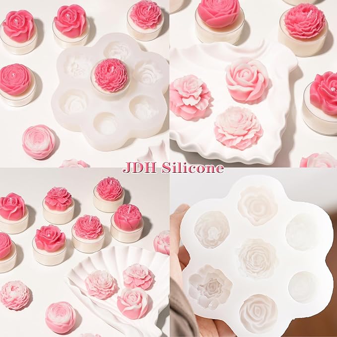 7 Sets Flower Candle molds, 3D Valentin e's Day Mold - Image 8