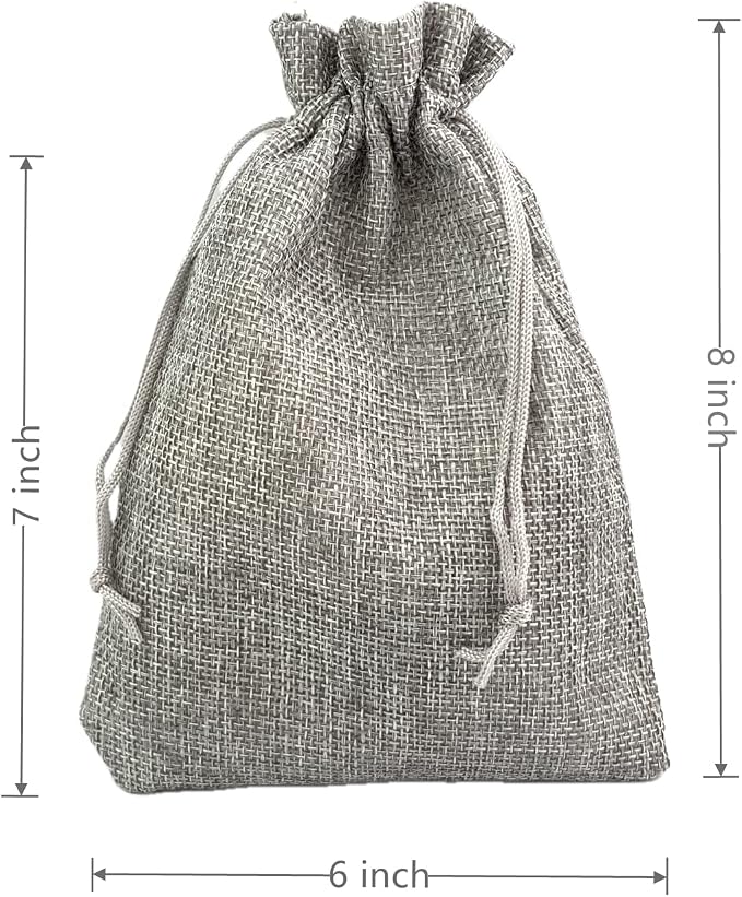 Palmhomee Pack of 25 Burlap Gift Bags - Image 3