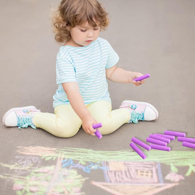 20 Pcs Sidewalk Chalks for Kids Non Toxic Jumbo Chalk for Party Gift Outdoor - Image 7