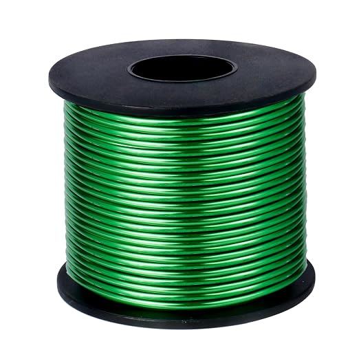 Aluminum Craft Wire, 95 Feet 2.0mm/ 14 Gauge Green Bendable Soft Metal Aluminum - Image 5