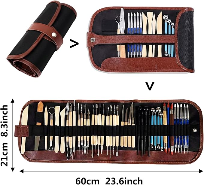 S & E TEACHER'S EDITION 43 Pcs Pottery & Clay Sculpting Tools, Double Sided - Image 4