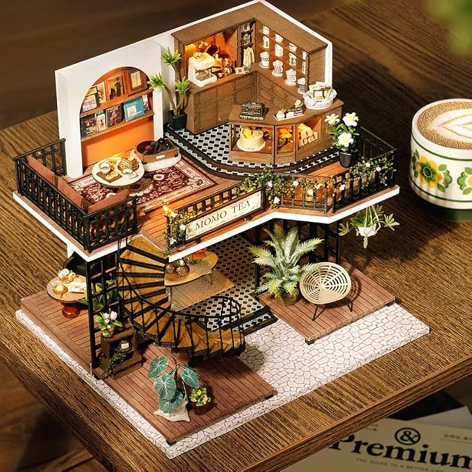 TuKIIE DIY Miniature Dollhouse Furniture Kit, 1:24 Scale Creative Room Wooden - Image 7